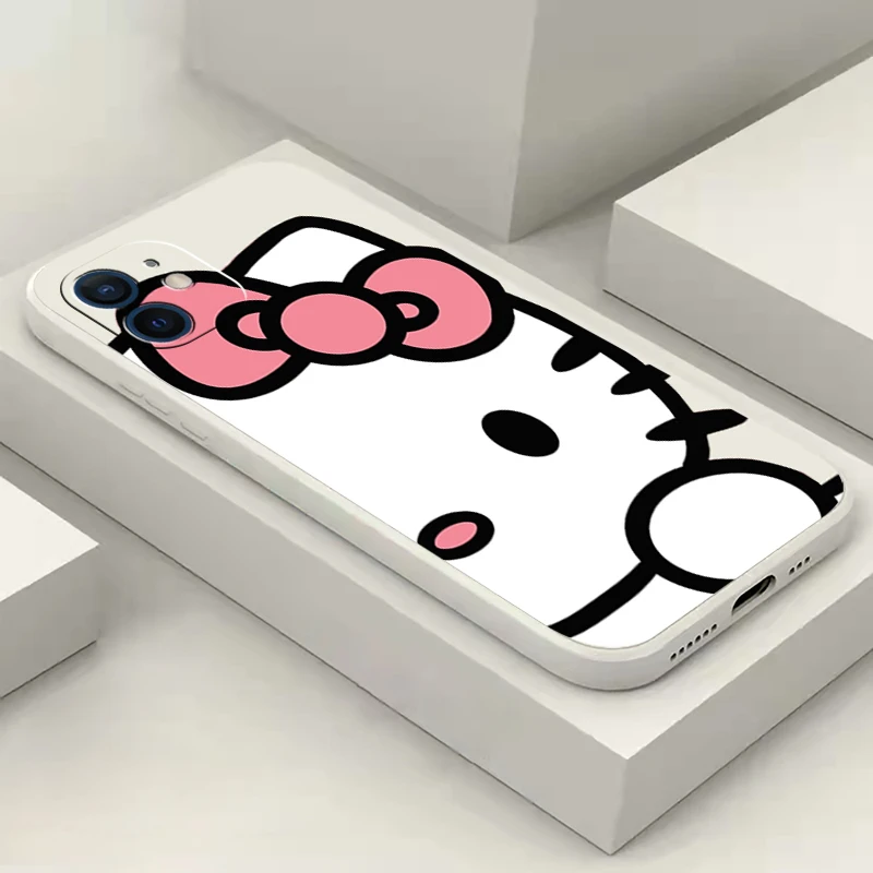 thumbnail image 1 of For iPhone 15 Pro Max Hello kitty Cat Cover For iPhone 14 13 12 11 Pro Max Mini 6 6s 7 8 Plus X XR XS Max white clear Phone case, 1 of 5