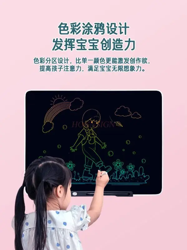 1pcs 대형 충전식 LCD 드로잉 보드, 어린이 홈 낙서 보드, 손으로 그린 ??전자 쓰기 보드