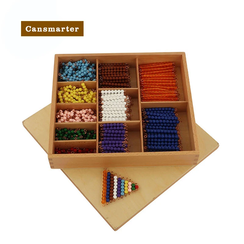 

Baby Toys Montessori Math Bead Decanomial with Box Arithmetic Childhood Preschool Training Toys