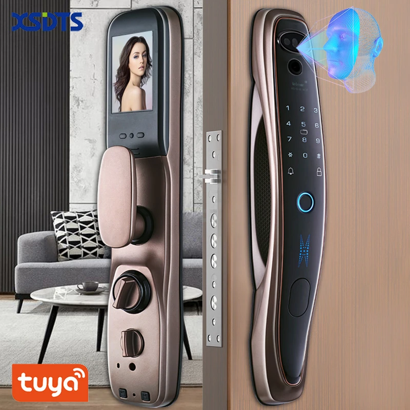 Tuya Smart 3D Face Door Lock Security Face & Camera Monitor Intelligent