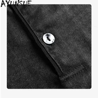 Polo en gaze de soie de luxe AYUNSUE pour homme, 100 % soie de mûrier véritable, jacquard, manches courtes, collection 2026 5