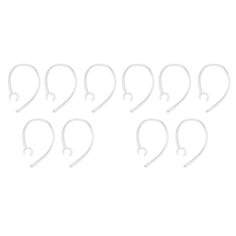 10X Universal Small Clamp Bluetooth Ear Hook Loop Clip Replacement Clear 