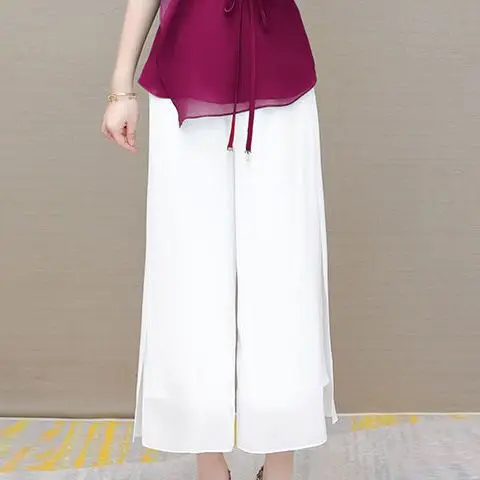 Chic Summer Women's Waist-Hugging Two-Piece Suit