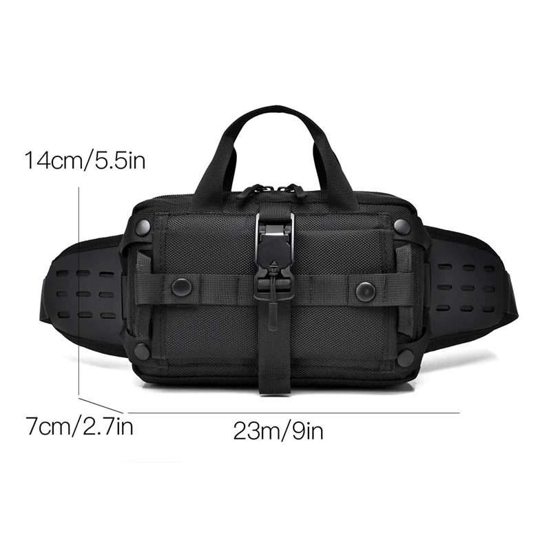 New Men's Sports Waist Bag Waterproof Mobile Phone Crossbody Bag Outdoor Sports Crossbody Chest Versatile Shoulder Cool