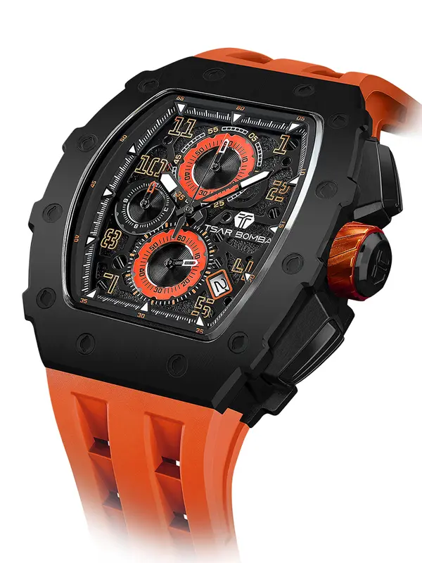 TSAR BOMBA New TB8204 Watch for Men Japan Quartz Chronograph 50M Waterproof Wristwatch Fashion Sport Clock Male Luxury Mens Gift - Image 15
