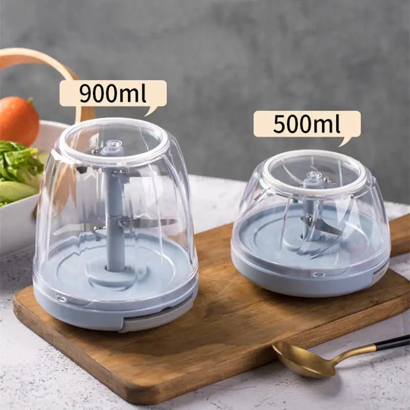 Manual Food Processor Vegetable Chopper, Portable Hand Pull String Garlic  Mincer Onion Cutter for Veggies, Ginger, Fruits, Nuts