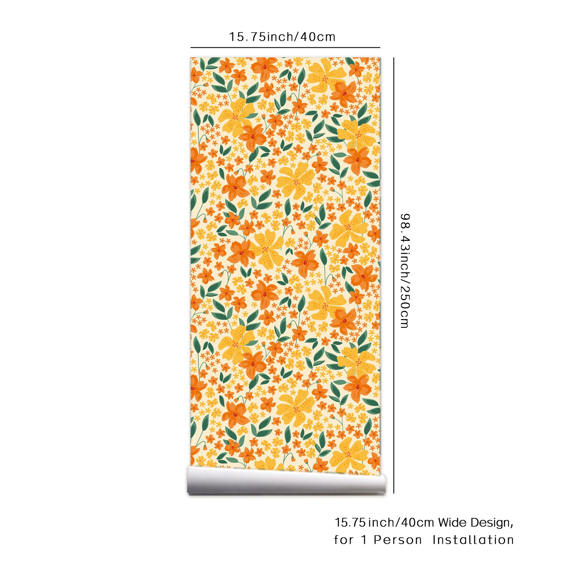 

A Variety of Optional Home Cabinet Conversion Self-adhesive Non-adhesive VintageFloralRollsMounted Wall Into A Roll of Wallpaper