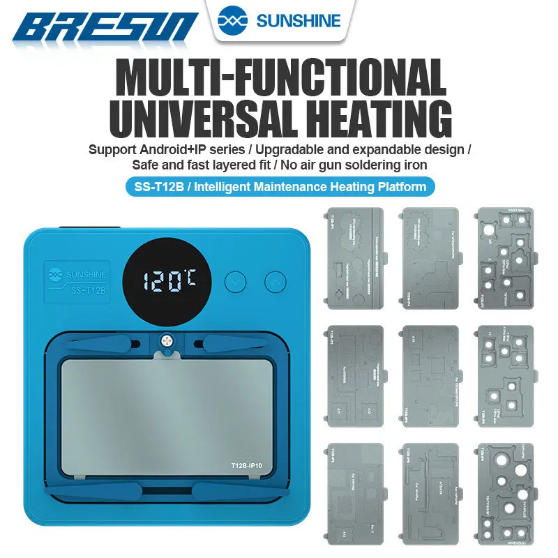 

SUNSHINE SS-T12B Multi-functional Intelligent Maintenance Heating Platform Support Android IP X-14 Series For Phone Repair tools