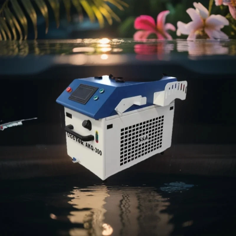 2024 AccTek Small Portable Pulsed Laser Cleaning Machine AKQ-100/200 300W 500W Air Cooling Laser Rust Remover 1000w 5