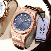 POEDAGAR Original Luxury Men's Watches Date Chronograph Stainless Steel Quartz Watch Waterproof Luminous Fashion Man Wristwatch