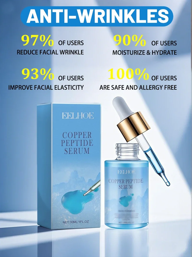 Copper Peptide Anti-Wrinkle Serum Anti-Aging Firming Lifting Deep Hydration Fade Fine Lines Rejuvenate face Korean Skincare 3