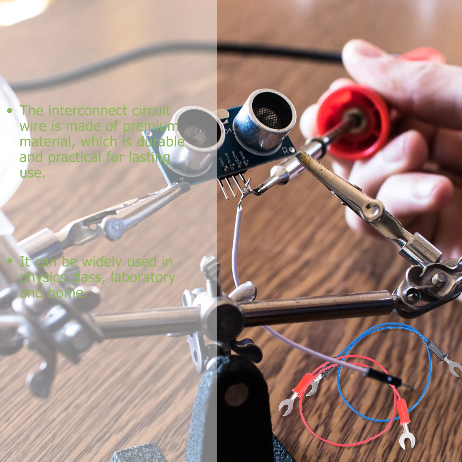 물리학 수업 실험을위한 6Pcs 교육용 U 자형 포크 와이어 라인 홈 과학 프로젝트 교육 도구