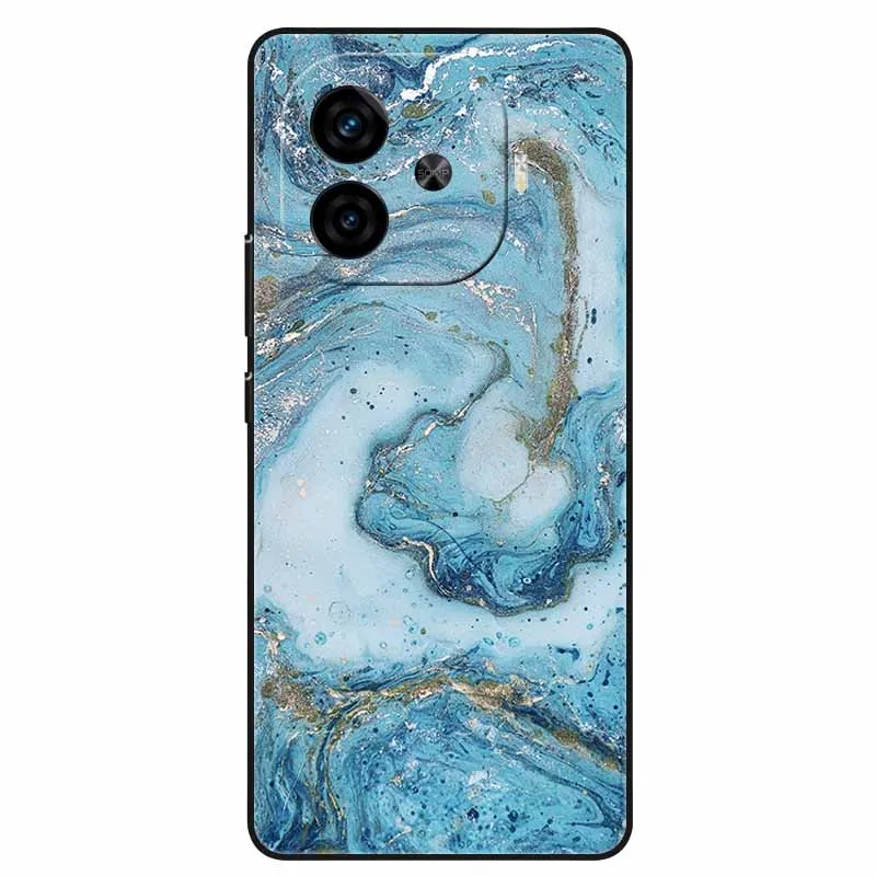 Soft Silicone Fashion Marble Shockproof Case - TPU Bumper Cover, 6.78