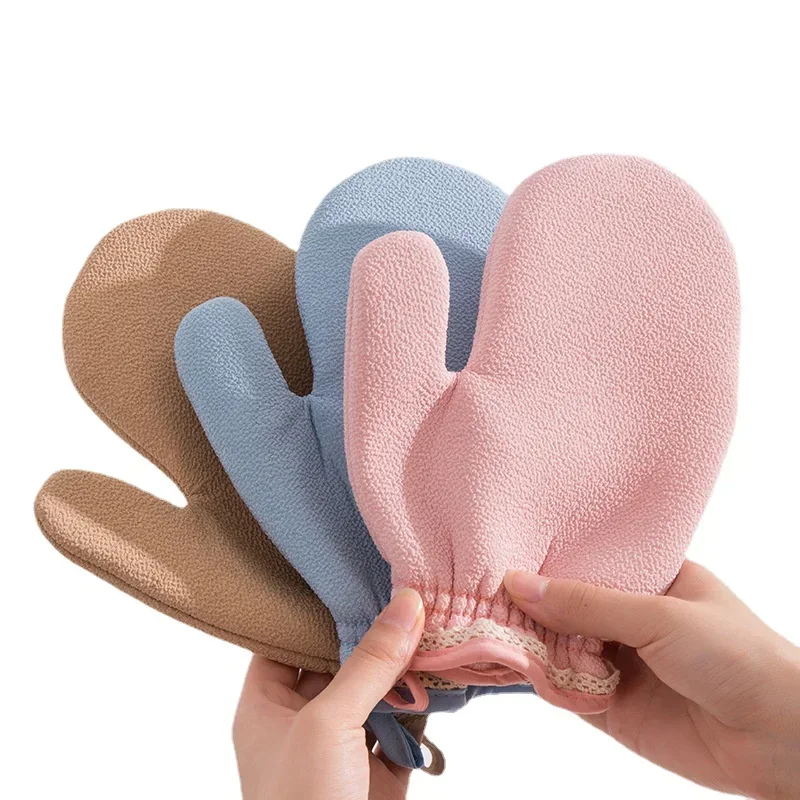 

New Pure Color Simple Small Fresh Back Towel Lace Double Sided Scrub Towel Bath Towel Adult Mud Bath Gloves
