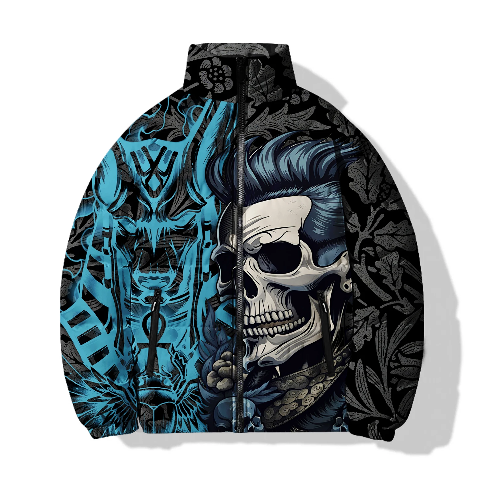 thumbnail image 1 of Esqueleto Nuevo en Abrigos de Plumas Chaquetas de Plumas con Estampado 3D y Acolchado de Calavera para Hombre 2024 Abrigo Masculino Moderno Abrigo Cálido para Hombre para el Frío en Invierno, 1 of 5