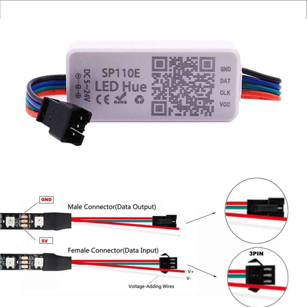 รูปสินค้า JST Connector เชื่อมต่อสายไฟ LED สำหรับ RGB/RGBW