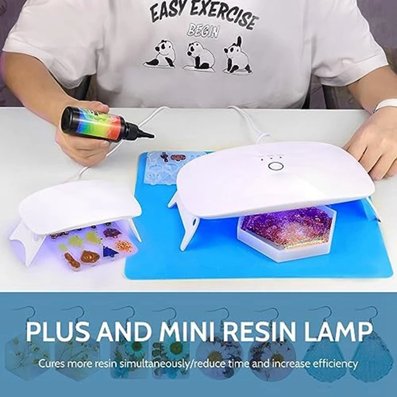 Let's Resin 48W Large Size Portable UV Resin Light for Fast Curing UV Resin, Jewelry Making, Craft Decor