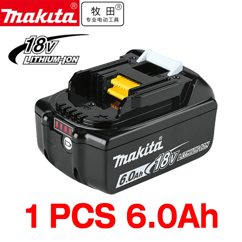 

100% Original Makita 18V 6.0Ah Rechargeable Power Tool Battery Lithium ion Replacement LXT BL1860B BL1860 BL1850 DHP482RFX9