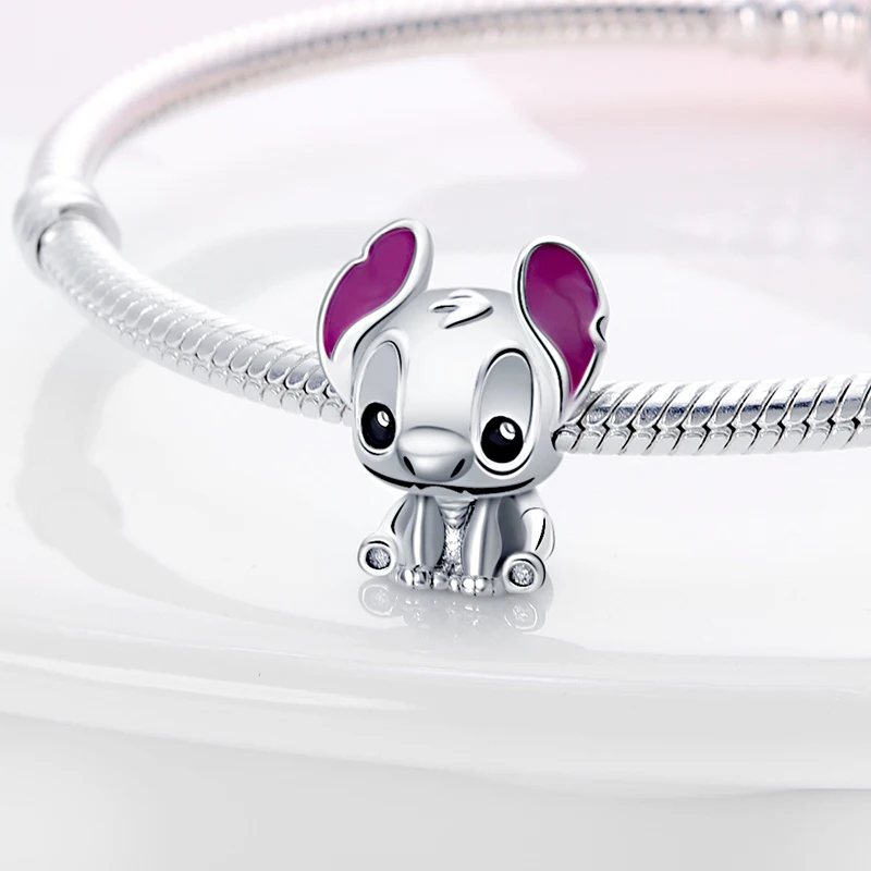 925 Sterling Silver Halloween Stitch Dumbo Princess Charms Bead Women Original 925 Bracelet DIY Jewelry Pendant Gift For DISNEYS