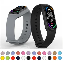 Strap For Xiaomi Mi Band 5 4 3 6 7 nfc Silicone Wristband Bracelet Replacement For Xiaomi Band 4 5 6 7 nfc Wrist Color TPU Strap
