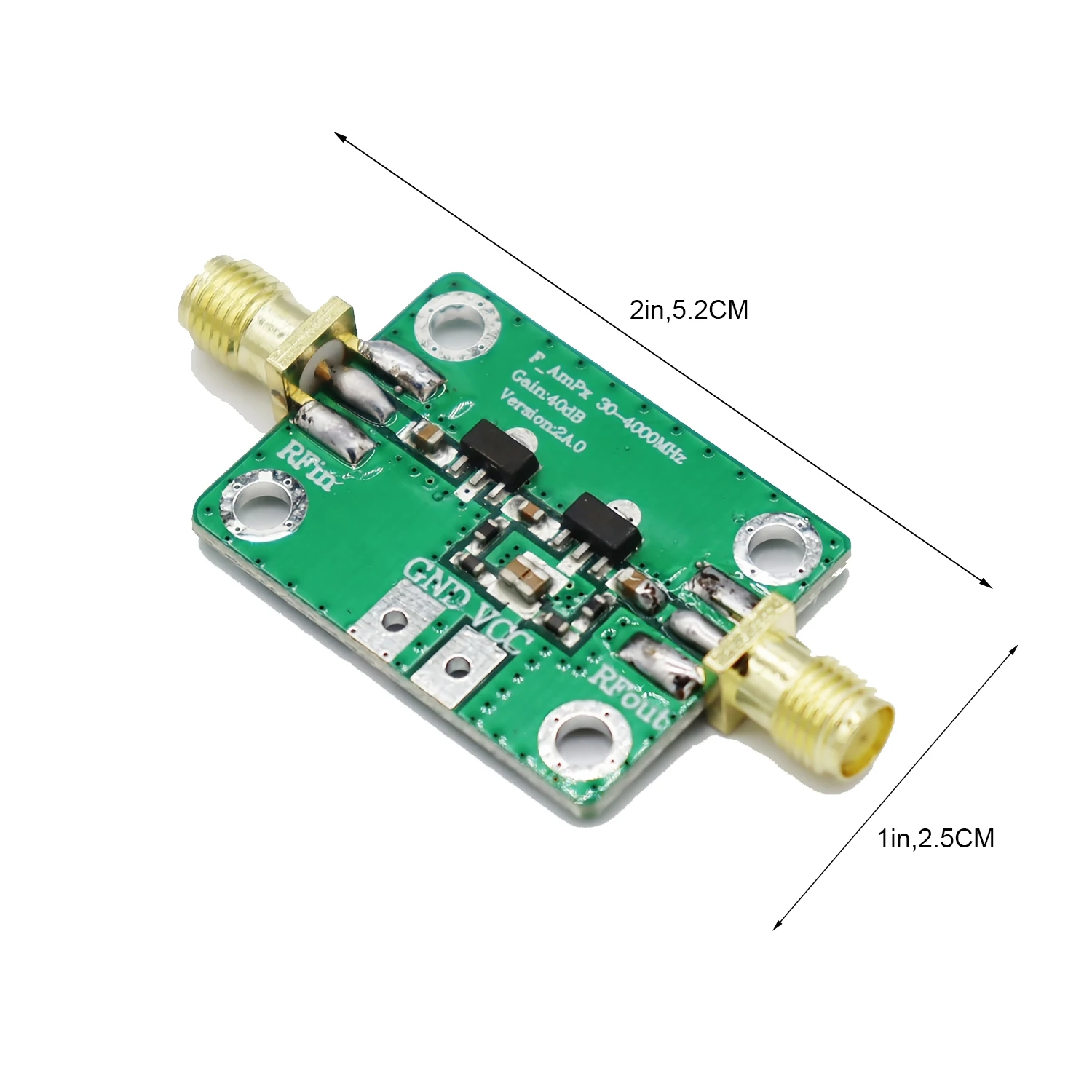 RF Amplifier 30-4000mhz Gain 40dB Low Noise LNA Board Modules DC 5V 50&Omega; For FM HF VHF/UHF