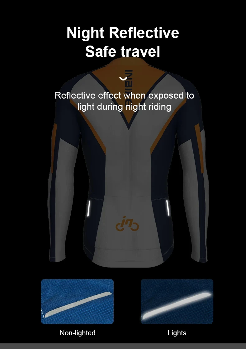 Description Picture 6 of itemINBIKE Pro Men's Cycling Clothing Long Sleeve Suit Outdoor Bicycle Jersey Bib Trousers Set Summer Breathable Bicycle Clothing