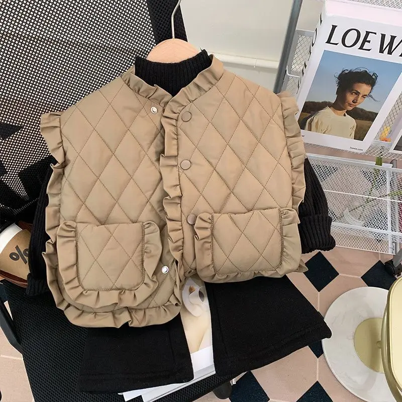 

Autumn Winter Children Vests Coats Girls Warm Vest Winter Boys Thicken Waistcoat Kids Outerwear Vest Cotton Jackets Unisex Q34