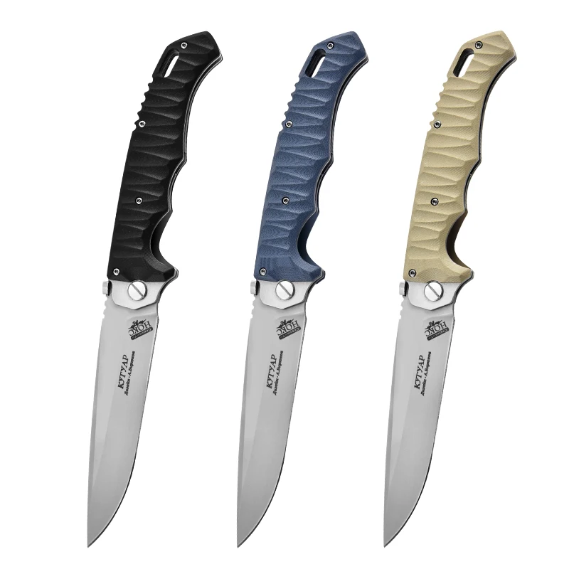 HOKC-G10 Handle pocket portable folding knife Outdoor survival emergency rescue tool knife Bread slicing knife Knife-edge fruit 6