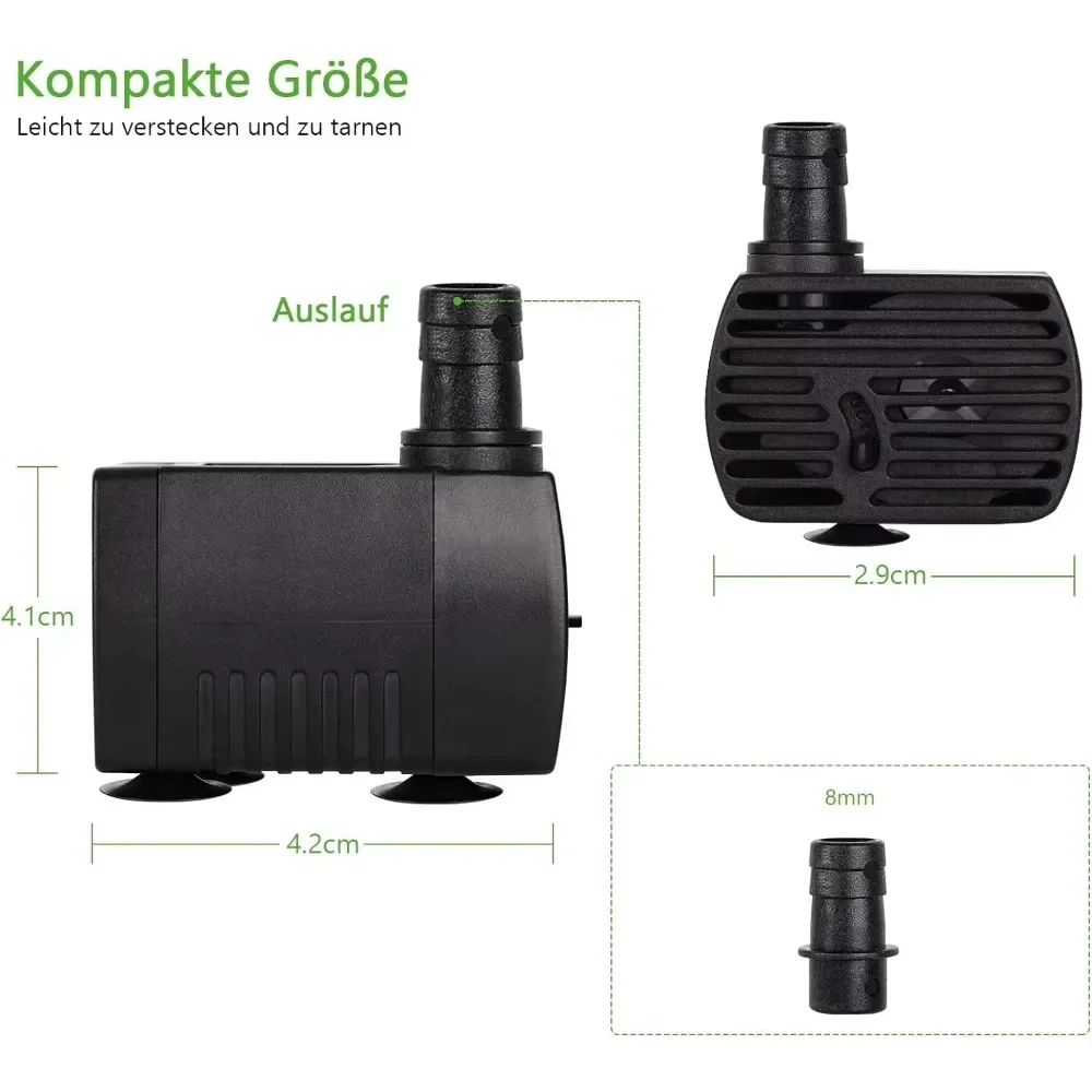 3/5/10/15/25W EU220v  US110V Submersible Water Pump for Water Gardens and Hydroponic Systems  Aquarium Tabletop Fountains Pon 6