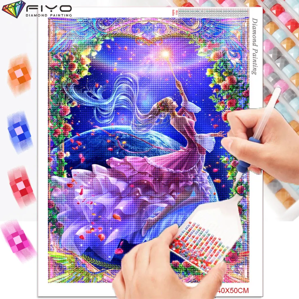 Adult Diamond Painting Kits Colorful Starry Sky Landscape - Full Diamond  Canvas DIY Sparkling Gemstone Art Painting Stress Relief Crafts For Family