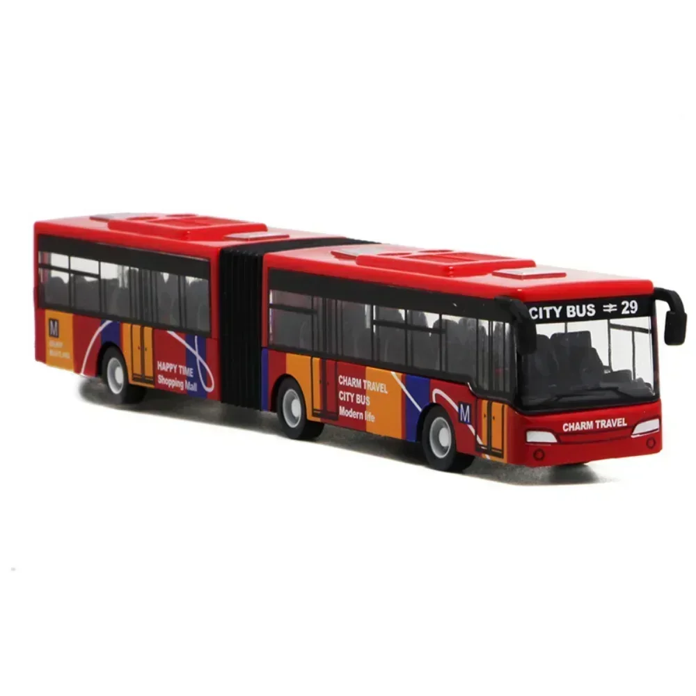 1/64 Alloy City Bus Model Diecast Vehicles City Express Bus Double Buses Vehicles Toys Pull Back Sliding Car Children Kids Gifts