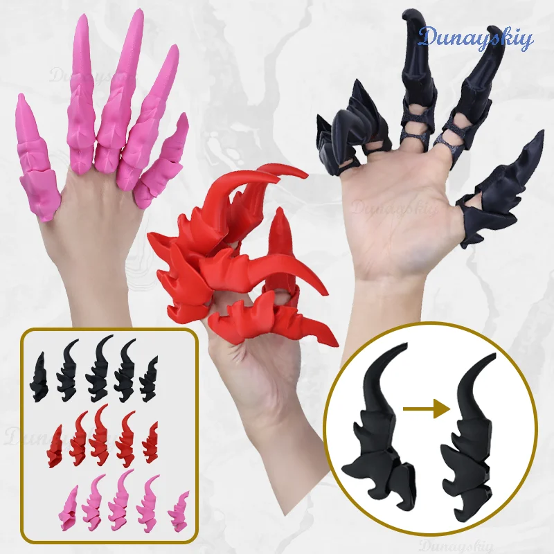 Kigurumi Kig Dragon's Claw Paw Claw Gloves 3D Printed Cosplay Props Gloves Fingers Knuckles Armor Accessories Animel Roleplay