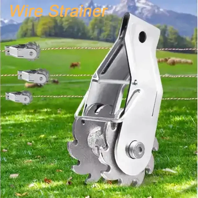 In-Line Wire Tightener Ratchet Style Wire Strainer For Electric Fencing Garden House Animal Sheep Deer Poultry Wire Tensioner