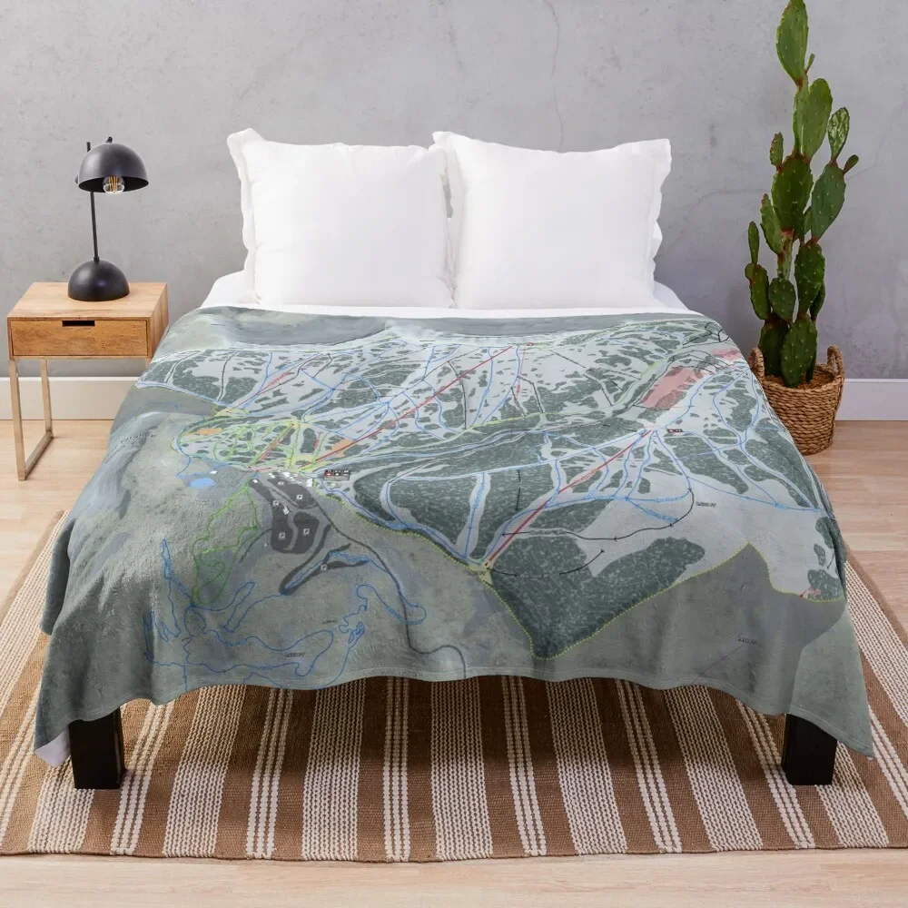 

Grand Targhee Resort Trail Map Throw Blanket fluffy Summer Beddings Fashion Sofas Kid'S Travel Blankets