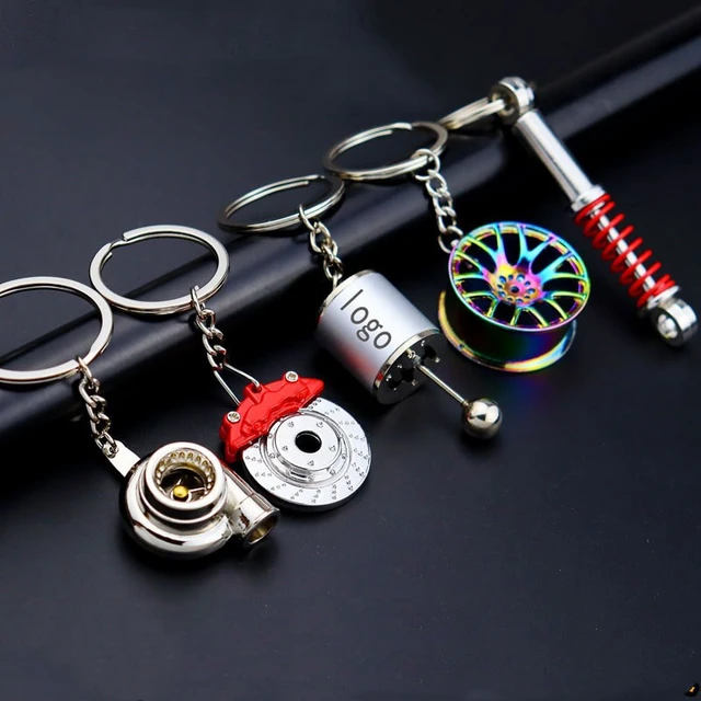 CFXNMZGR Keychains For Women Metal Keychain Funny Polished Turbocharger  Keyfob Crafts Pendant Key Chain Car Parts Key Ring For Boyfriend
