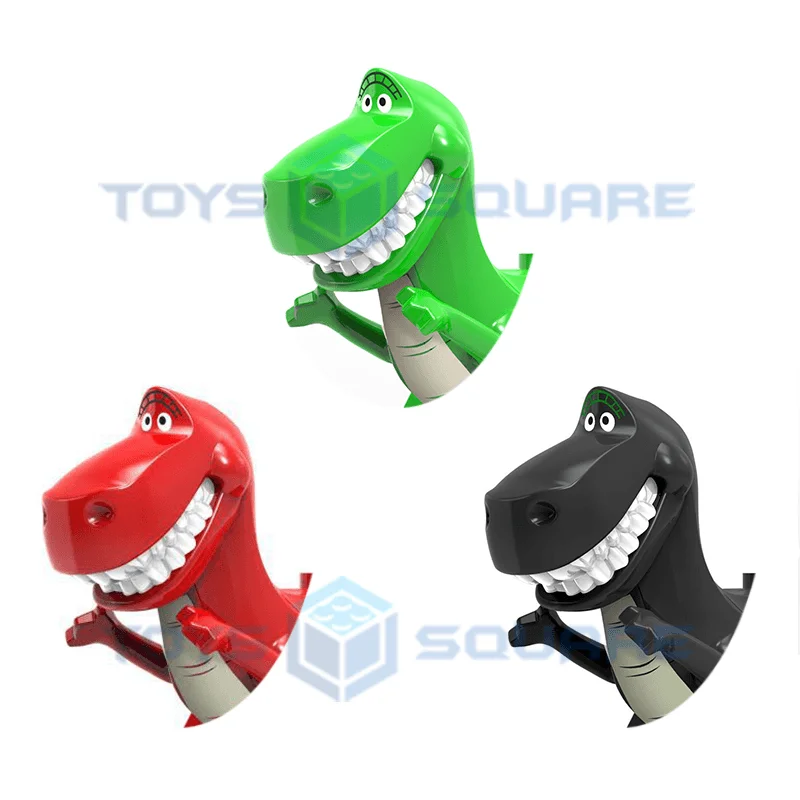 

The Green Red Black Rex Model Building Blocks MOC Bricks Set Gifts Toys For Children