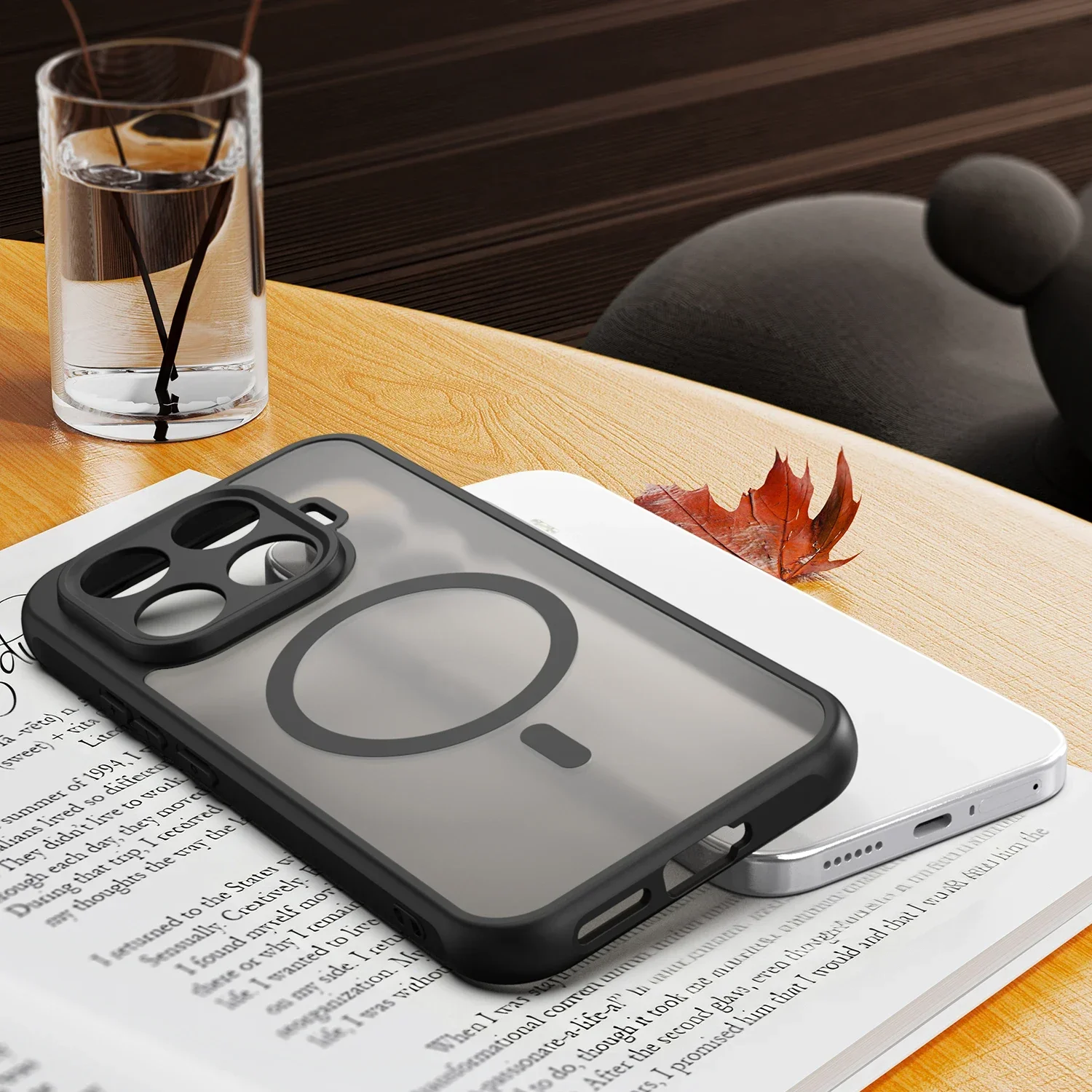 Luxury Matte Transparent Magnetic Phone Case Cover