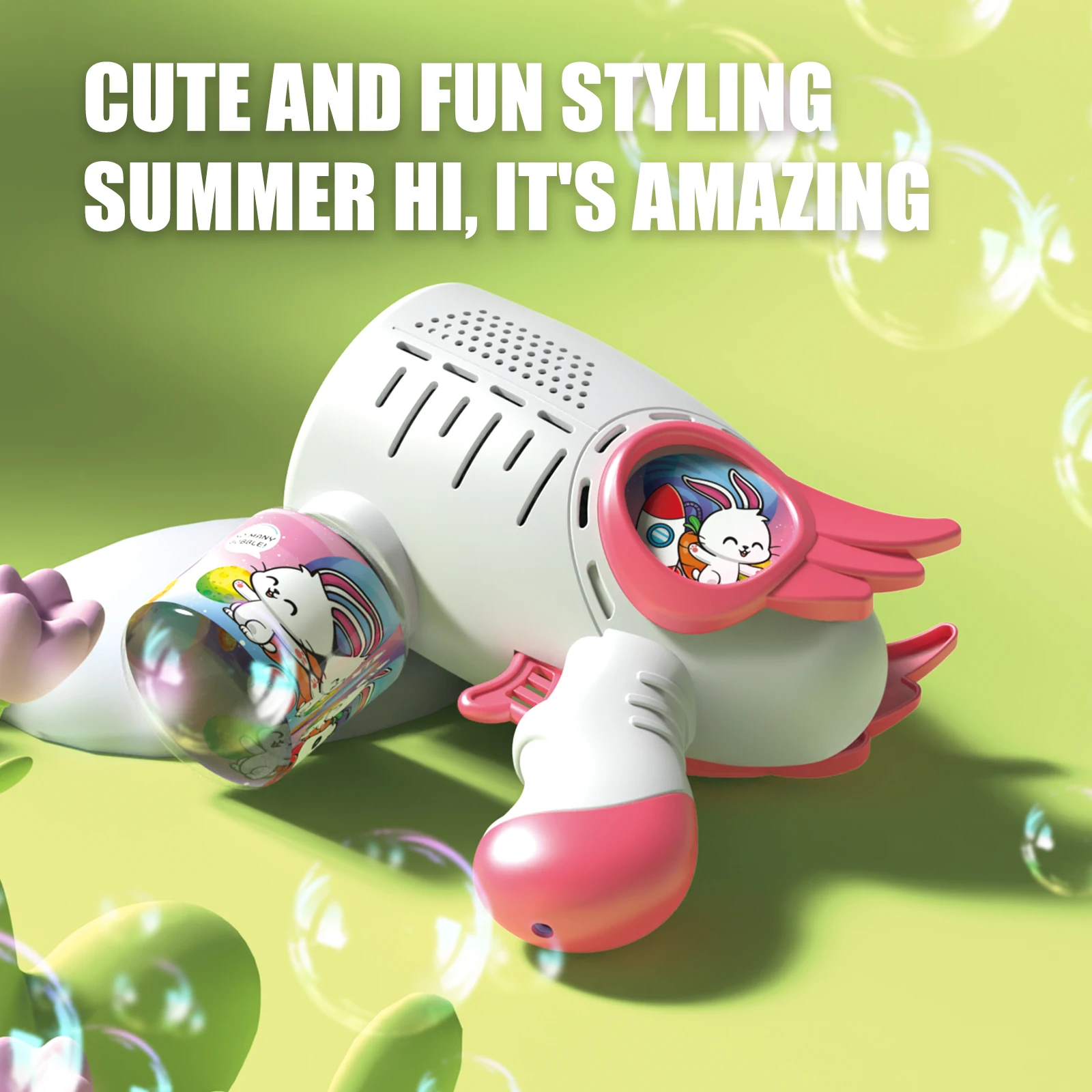 Cartoon Shape Fully Automatic Continuous Foaming Handheld Electric Bubble Gun (Battery And Bubble Liquid Not Included) 4