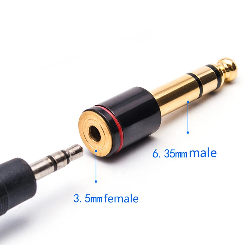 Cable Adapter 6.35mm 1/4 Male to 3.5mm 1/8 Female Connector for Aux Cable Headphone