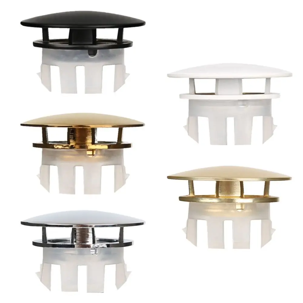 Sink Overflow Covers Wash Basin Overflow Ring Plug Sink Hole Cover Trim Ring Cap Tub Drain Stopper Round Copper Kitchen Faucet