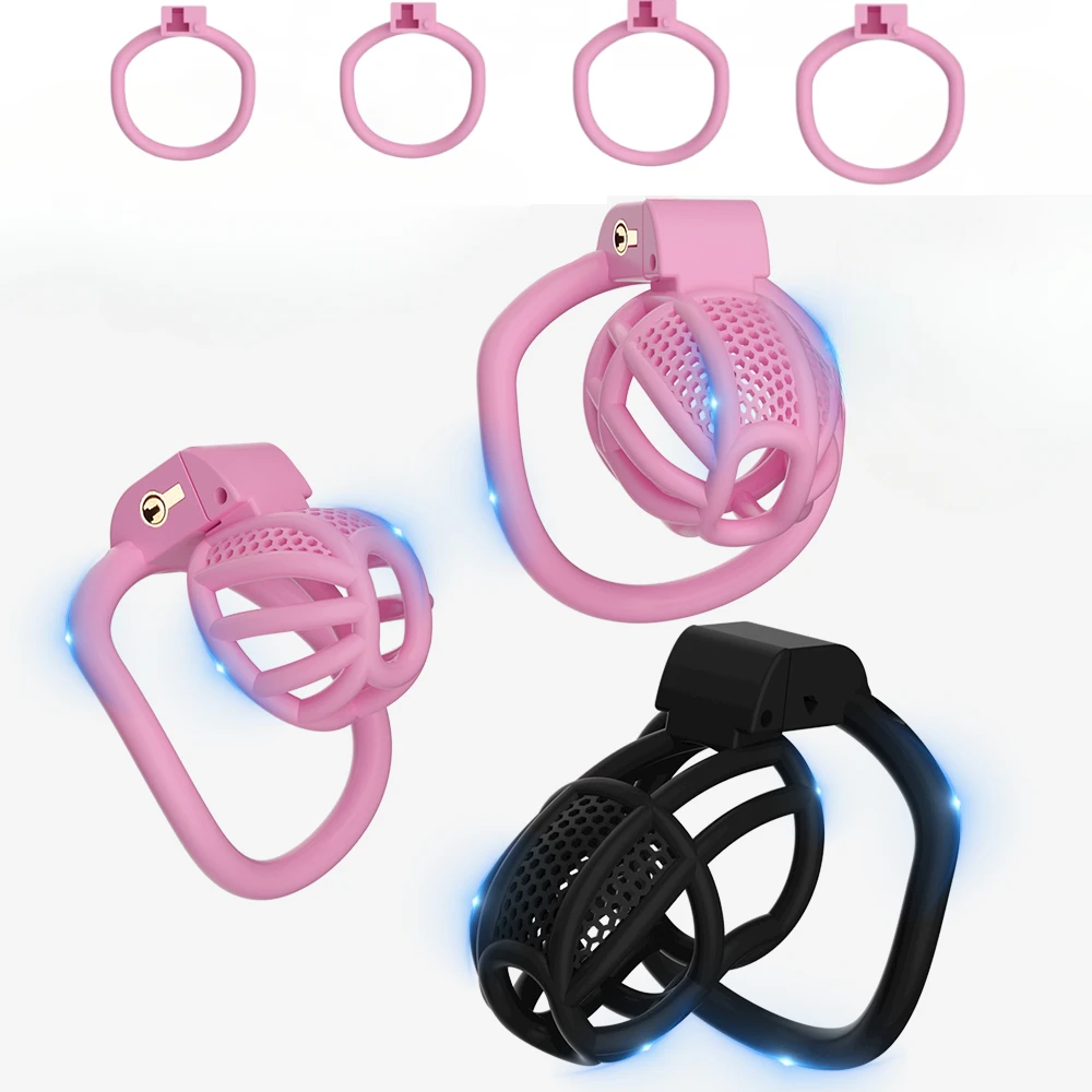 Honeycomb Male Chastity Cage Breathable Cock Cage CB Lock Slave Cuckold Fetish Penis Restraint Bondage Sex Toy for Couple Men