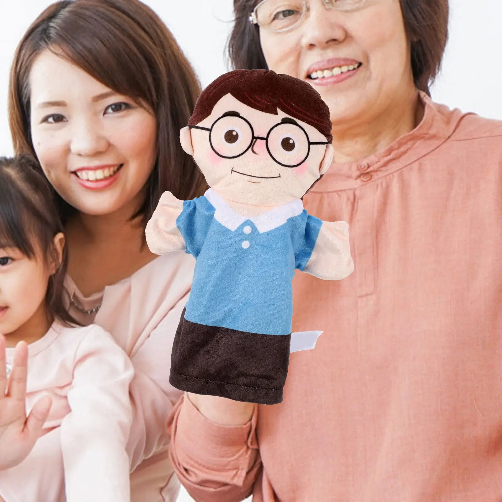 2Pcs 손 인형 어린이를위한 현실적인 피규어 교육용 스토리 텔링 부모 자녀 상호 작용을위한 창의적인 피규어 인형