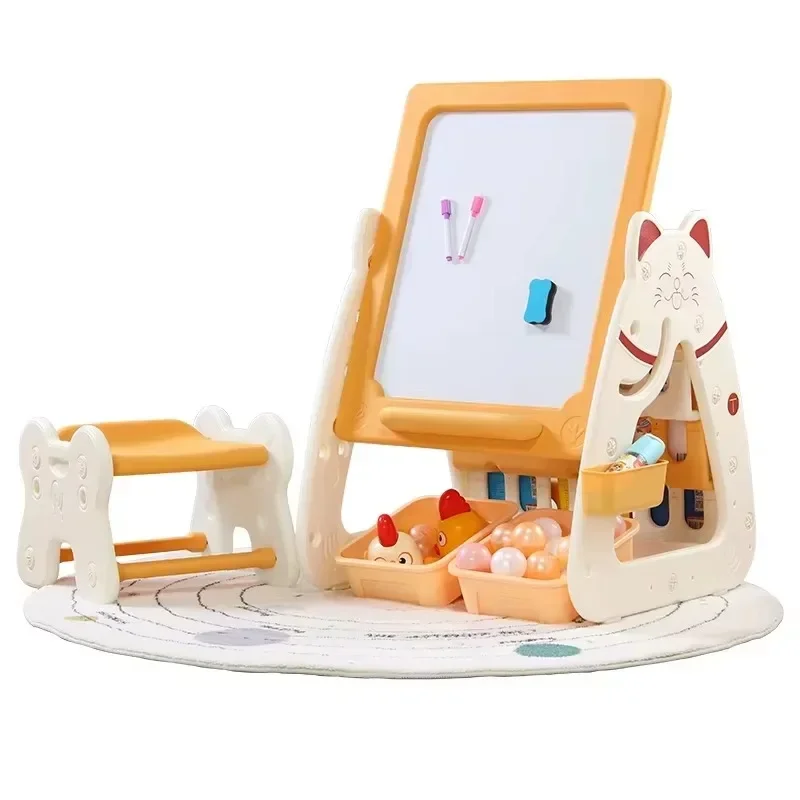 New Modern Kids Storage Cabinet Toy Shelf Plastic Book Children Bedroom Kindergarten Furniture