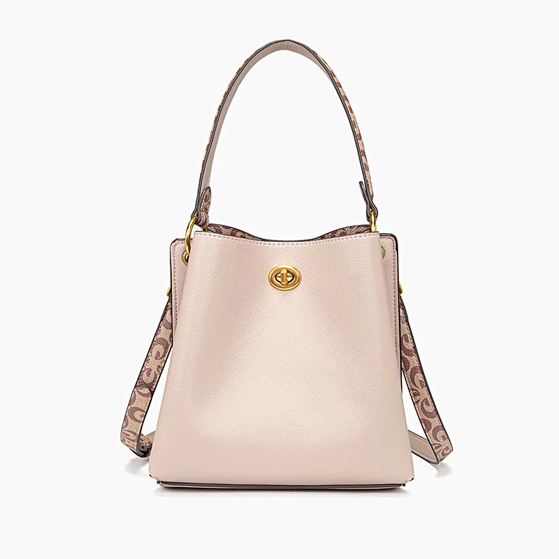 حقيبة دلو نسائية كاجوال مصنوعة من البولي يوريثان،...