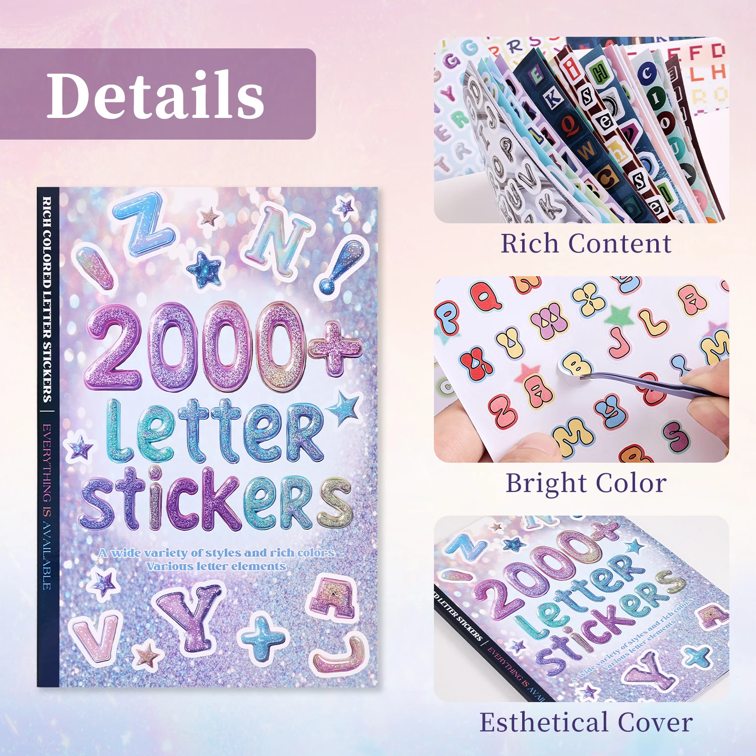2000+ Pcs Alphabet Sticker for Journaling Fun Colorful Craft Letter Stickers for Junk Journal Scrapbooking Supplies Ideal DI