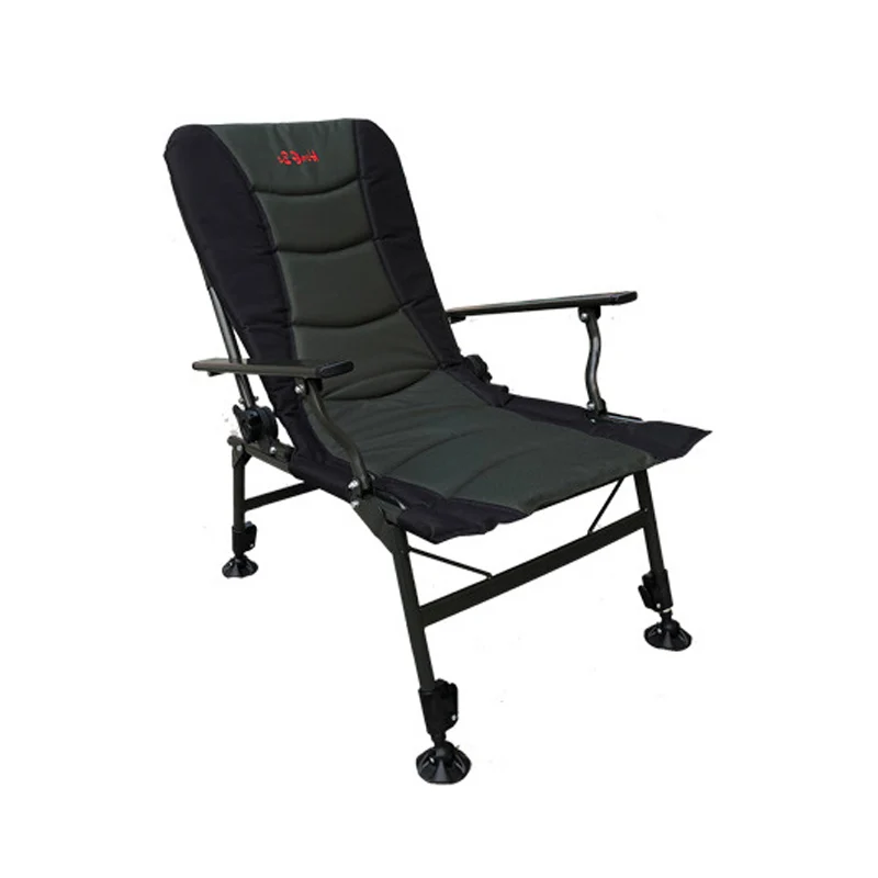 Chaise de pêche 150kg multifonction avec dossier haut réglable 160° pour camping et loisirs extérieurs