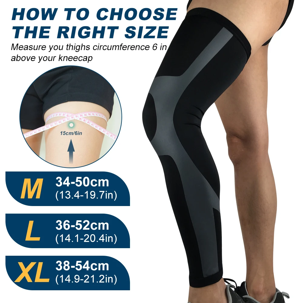 Leg compression sleeves 1 PCS sports full length leg support