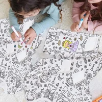 Colorable Two Piece Pajama Set for Children Boys Girls Color Your Own Handcraft Pyjamas Kids DIY Coloring Kit for Pajama Party 3