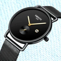 NIBOSI Mens Watches Slim Mesh Waterproof Minimalist Wrist Watch For Men Quartz Sport Watch Ultra Thin Clock Relogio Masculino 1