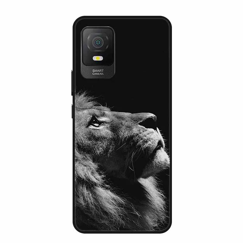 Cool Animal Black Silicone Soft Back Cover Case – Lion, Wolf, Tiger, Cat Design
